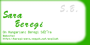 sara beregi business card